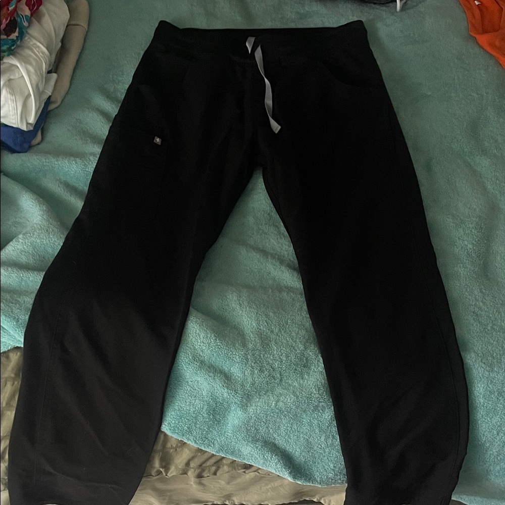Figs Black Boot Cut Pants